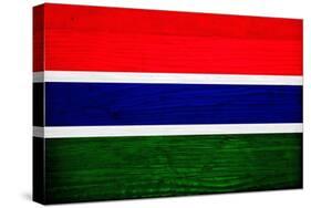 Gambia Flag Design with Wood Patterning - Flags of the World Series-Philippe Hugonnard-Stretched Canvas