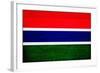 Gambia Flag Design with Wood Patterning - Flags of the World Series-Philippe Hugonnard-Framed Art Print