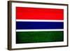 Gambia Flag Design with Wood Patterning - Flags of the World Series-Philippe Hugonnard-Framed Art Print