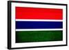 Gambia Flag Design with Wood Patterning - Flags of the World Series-Philippe Hugonnard-Framed Art Print