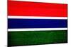 Gambia Flag Design with Wood Patterning - Flags of the World Series-Philippe Hugonnard-Mounted Art Print