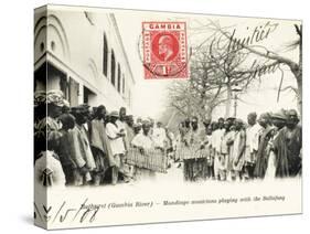 Gambia River - Bathurst - Mandingo Musicians Playing with the Ballafong-null-Stretched Canvas