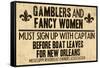 Gamblers and Fancy Women Sign Up Vintage New Orleans Poster-null-Framed Stretched Canvas