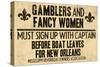 Gamblers and Fancy Women Sign Up Vintage New Orleans-null-Stretched Canvas