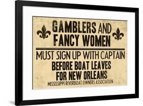 Gamblers and Fancy Women Sign Up Vintage New Orleans-null-Framed Poster