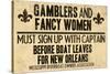 Gamblers and Fancy Women Sign Up Vintage New Orleans-null-Stretched Canvas