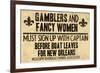 Gamblers and Fancy Women Sign Up Vintage New Orleans-null-Framed Art Print