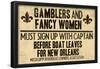 Gamblers and Fancy Women Sign Up Vintage New Orleans-null-Framed Poster