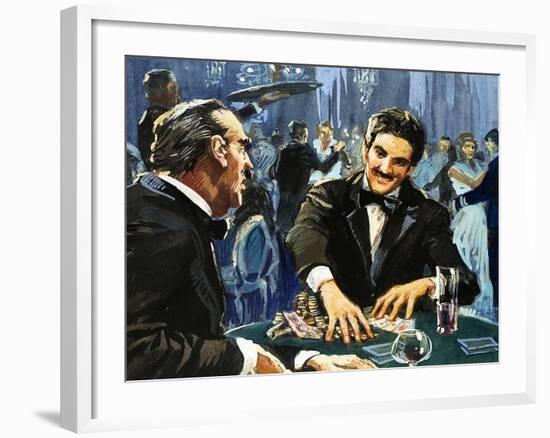 Gambling at Monte Carlo-English School-Framed Giclee Print