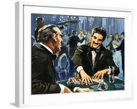 Gambling at Monte Carlo-English School-Framed Giclee Print