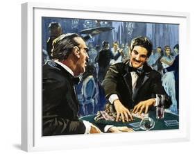 Gambling at Monte Carlo-English School-Framed Giclee Print