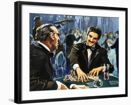 Gambling at Monte Carlo-English School-Framed Giclee Print