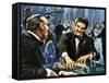 Gambling at Monte Carlo-English School-Framed Stretched Canvas