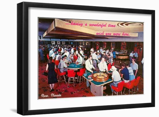 Gambling in Reno, Nevada-null-Framed Art Print