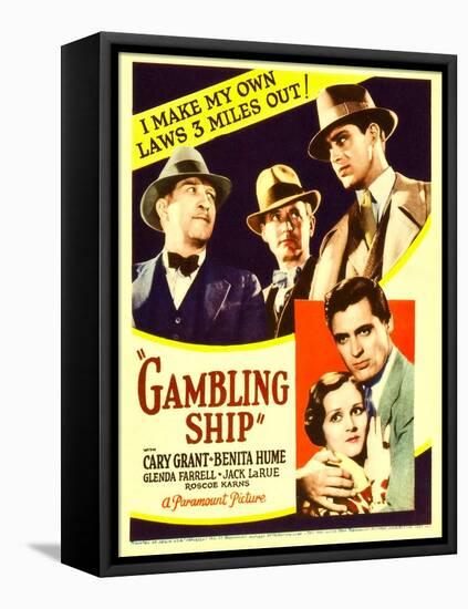 Gambling Ship, Jack La Rue, Roscoe Karns, Cary Grant, 1933-null-Framed Stretched Canvas