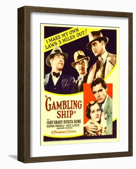 Gambling Ship, Jack La Rue, Roscoe Karns, Cary Grant, 1933-null-Framed Photo