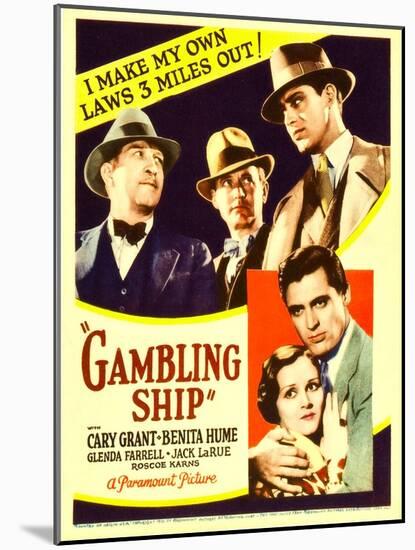 Gambling Ship, Jack La Rue, Roscoe Karns, Cary Grant, 1933-null-Mounted Photo