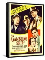 Gambling Ship, Jack La Rue, Roscoe Karns, Cary Grant, 1933-null-Framed Stretched Canvas