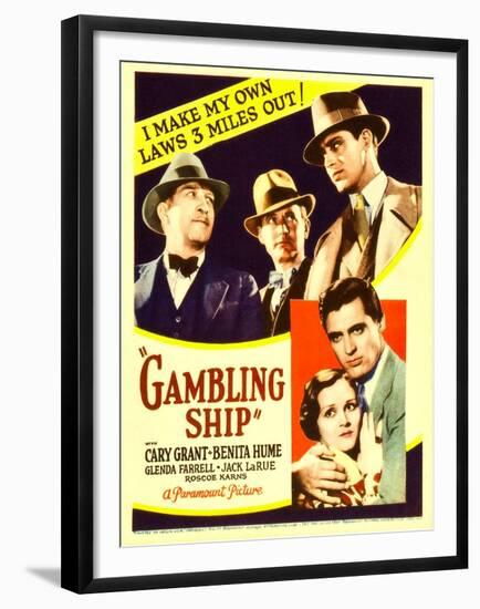 Gambling Ship, Jack La Rue, Roscoe Karns, Cary Grant, 1933-null-Framed Photo