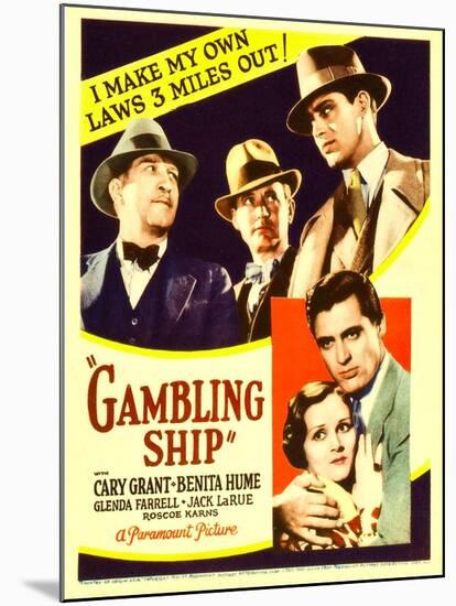 Gambling Ship, Jack La Rue, Roscoe Karns, Cary Grant, 1933-null-Mounted Photo