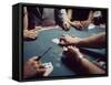 Gambling Table in a New Orleans Casino-Arthur Schatz-Framed Stretched Canvas