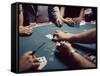 Gambling Table in a New Orleans Casino-Arthur Schatz-Framed Stretched Canvas