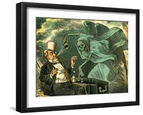 Gambling with Death, 1883-Bernard Gillam-Framed Giclee Print