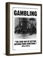 Gambling-Wilbur Pierce-Framed Art Print