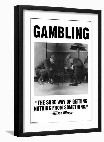 Gambling-Wilbur Pierce-Framed Art Print