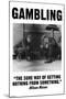 Gambling-Wilbur Pierce-Mounted Art Print