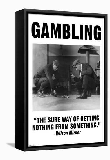 Gambling-Wilbur Pierce-Framed Stretched Canvas