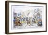 Gambols on the River Thames, Feby, 1814-George Cruikshank-Framed Giclee Print