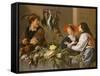 Game and Vegetable Sellers-Theodor Rombouts-Framed Stretched Canvas