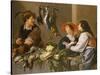 Game and Vegetable Sellers-Theodor Rombouts-Stretched Canvas