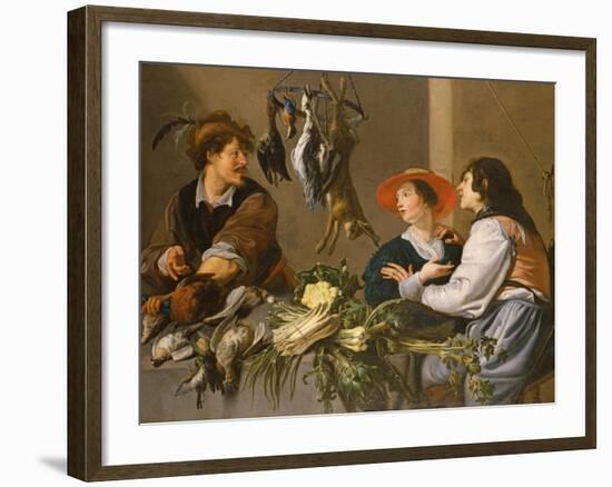 Game and Vegetable Sellers-Theodor Rombouts-Framed Giclee Print