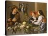 Game and Vegetable Sellers-Theodor Rombouts-Stretched Canvas