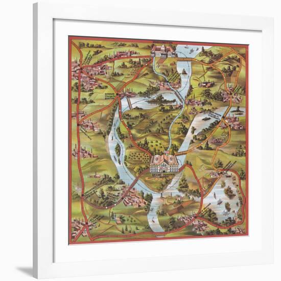 Game Board for "The Road to Washington"-null-Framed Giclee Print