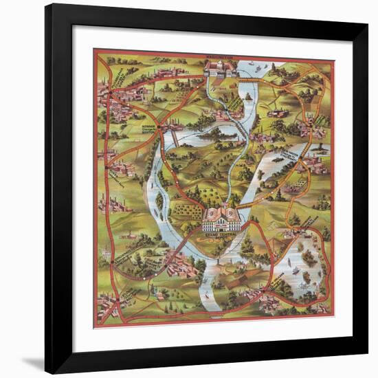 Game Board for "The Road to Washington"-null-Framed Giclee Print