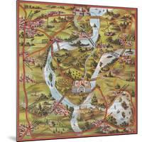 Game Board for "The Road to Washington"-null-Mounted Giclee Print