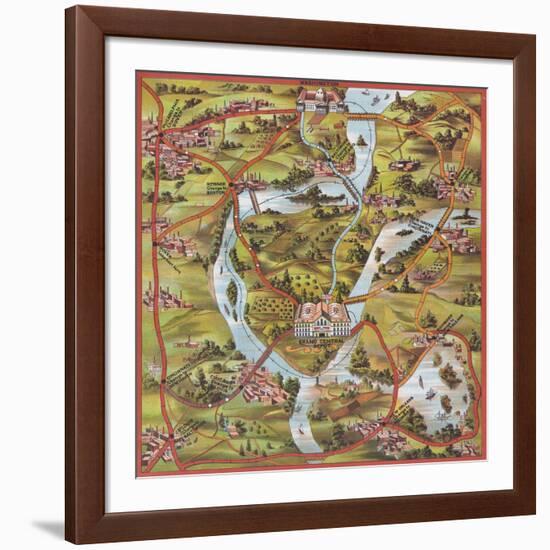 Game Board for "The Road to Washington"-null-Framed Giclee Print