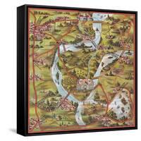 Game Board for "The Road to Washington"-null-Framed Stretched Canvas