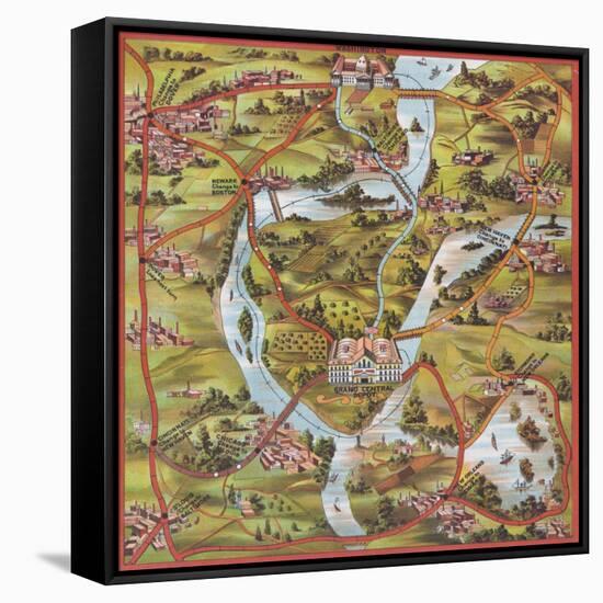 Game Board for "The Road to Washington"-null-Framed Stretched Canvas