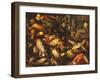 Game, Fish, Fruit and Vegetables in Baskets and Bowls in a Larder-Joachim Beuckelaer-Framed Giclee Print