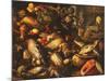 Game, Fish, Fruit and Vegetables in Baskets and Bowls in a Larder-Joachim Beuckelaer-Mounted Giclee Print