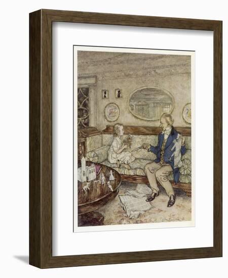 Game, Indoor, Paper Cutout-Arthur Rackham-Framed Art Print