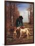 Game Keeper Stops Near His Dogs-Constant Troyon-Framed Art Print