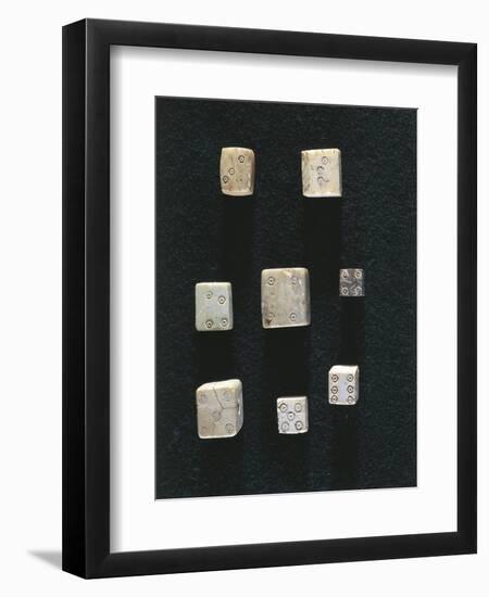 Game Objects Made from Ivory, Dice, from Volubilis-null-Framed Premium Giclee Print