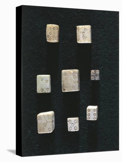 Game Objects Made from Ivory, Dice, from Volubilis-null-Stretched Canvas