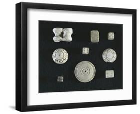 Game Objects Made from Ivory, Dice, Knucklebones-null-Framed Premium Giclee Print