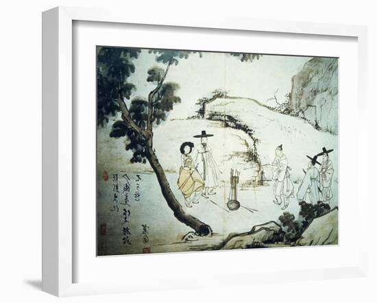Game of Archery-Sin Yun-Bok-Framed Giclee Print